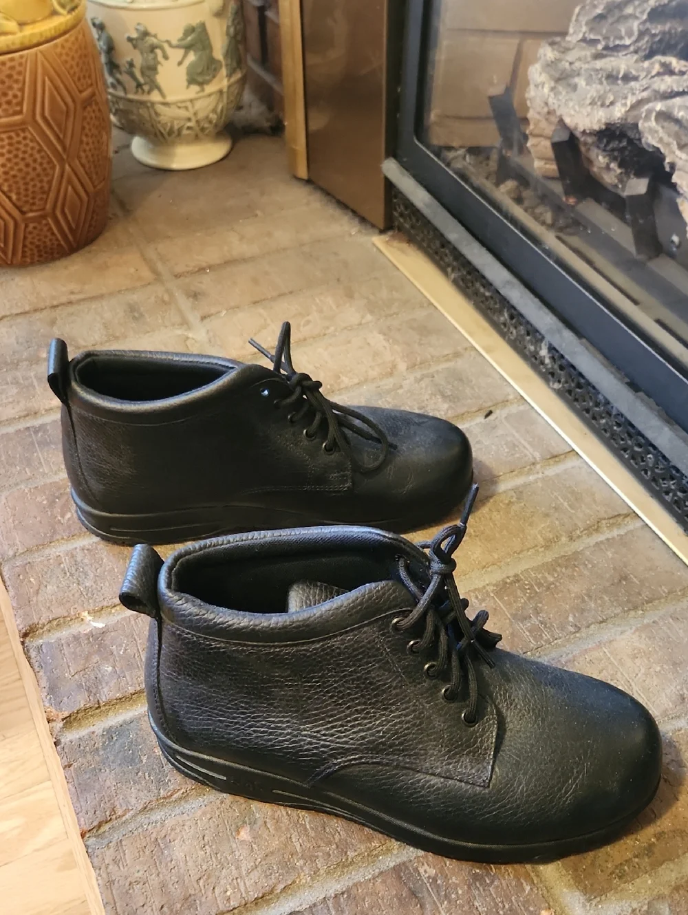 SAS Black Non Slip Work Chukka Lace-Up Boots Size 7.5 SAS Brand Hey Dude Inserts